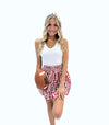 Hope Crimson and White Skirt