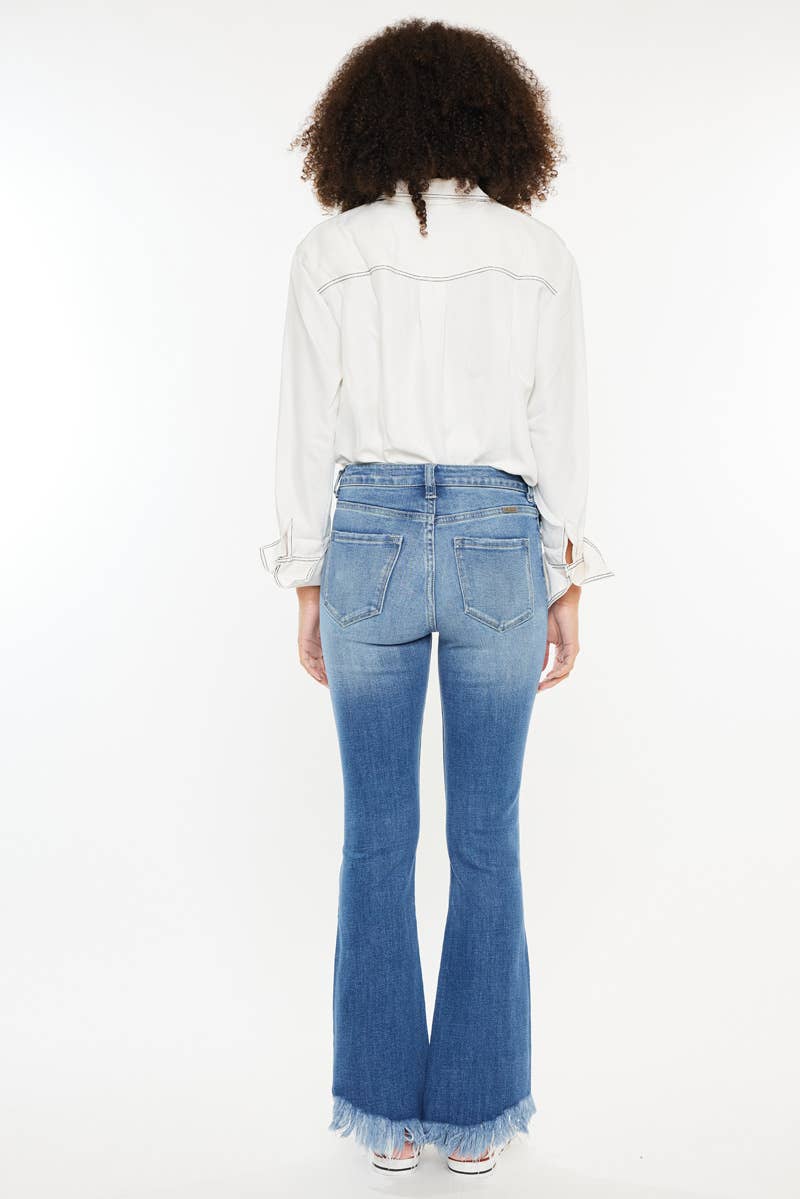 KanCan High Rise Bootcut Denim Frayed