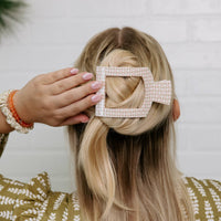 Pine & Pearl | Large | Flat Square Hair Clip