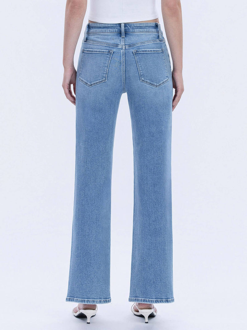 Vervet High Rise Distressed Hem Denim