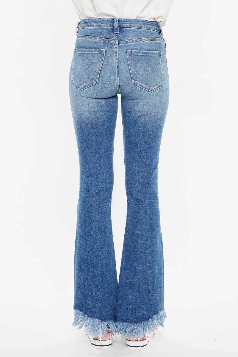 KanCan High Rise Bootcut Denim Frayed