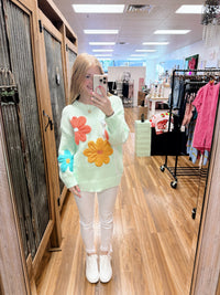 Minnie Mint Floral Sweater