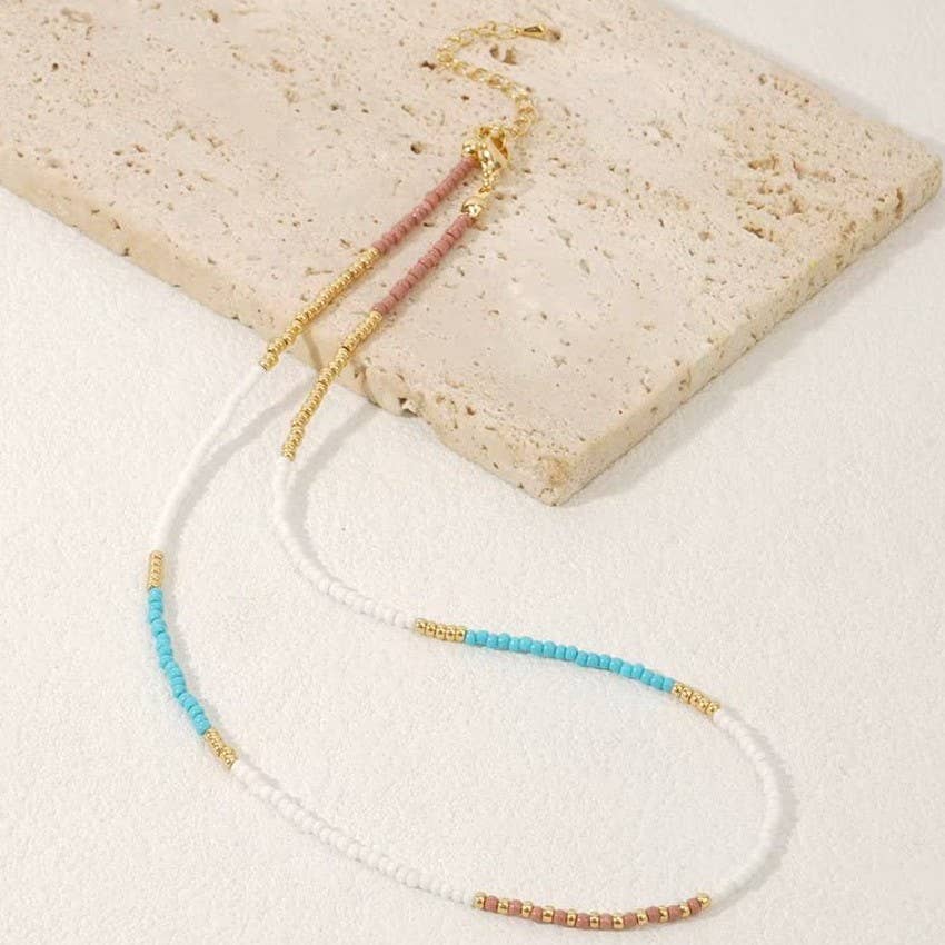 Teal Beaded Necklace