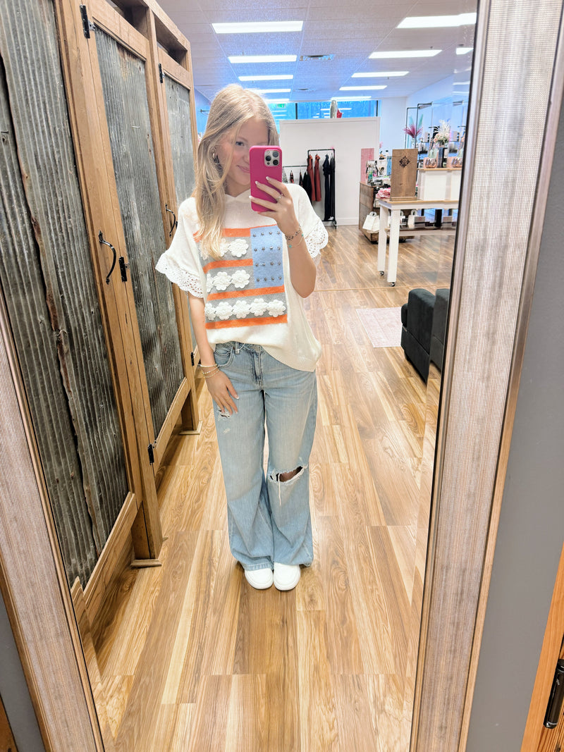 Dani American Flag Light Hoodie