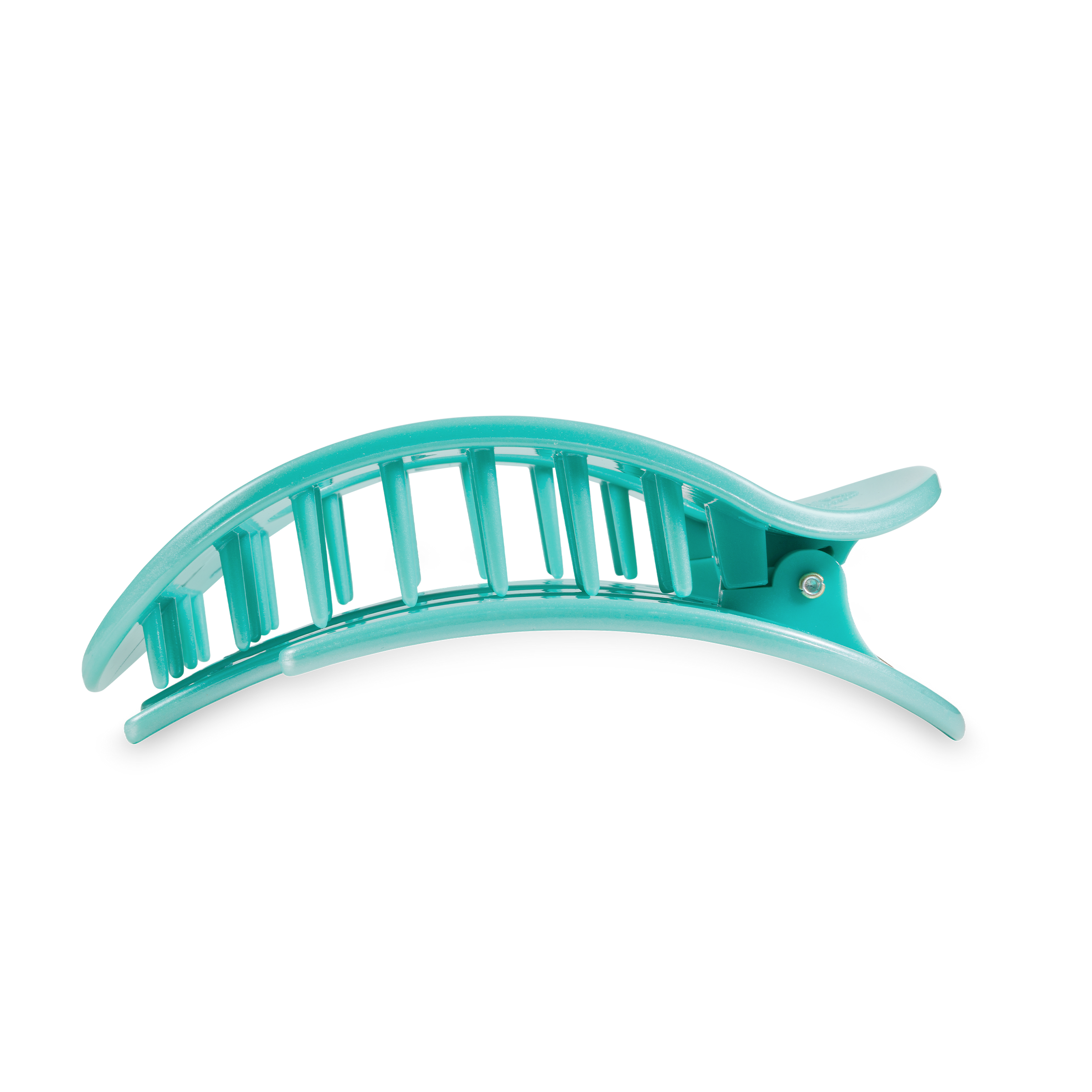Round Flat Hair Clip | Large | Totally Turquoise