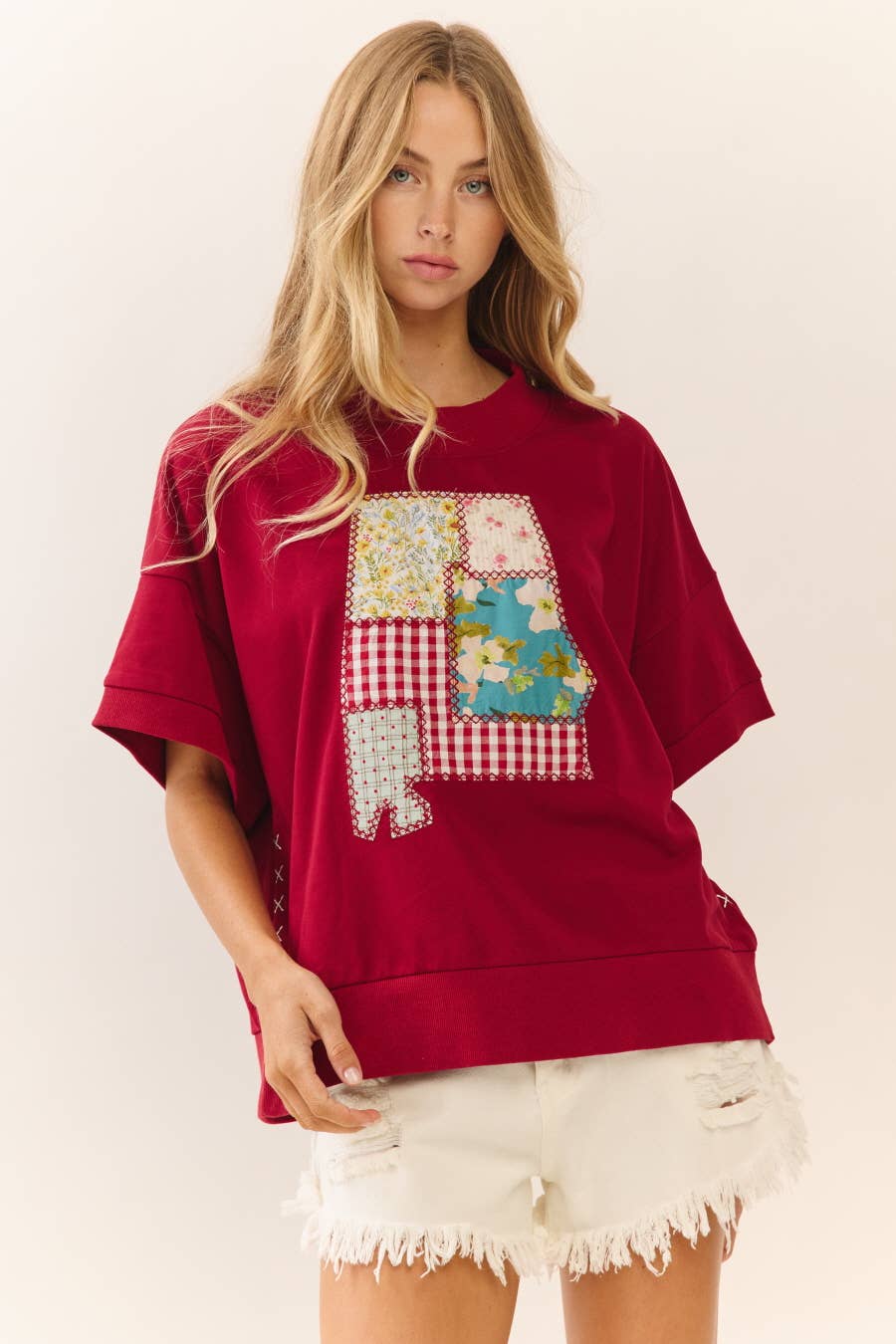 Alabama Patchwork Short Sweatshirt