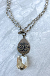 Choose Happy Necklace in Bronze