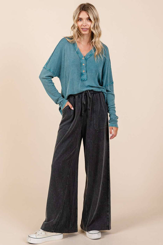 Midnight Comfort Wide Leg Pants