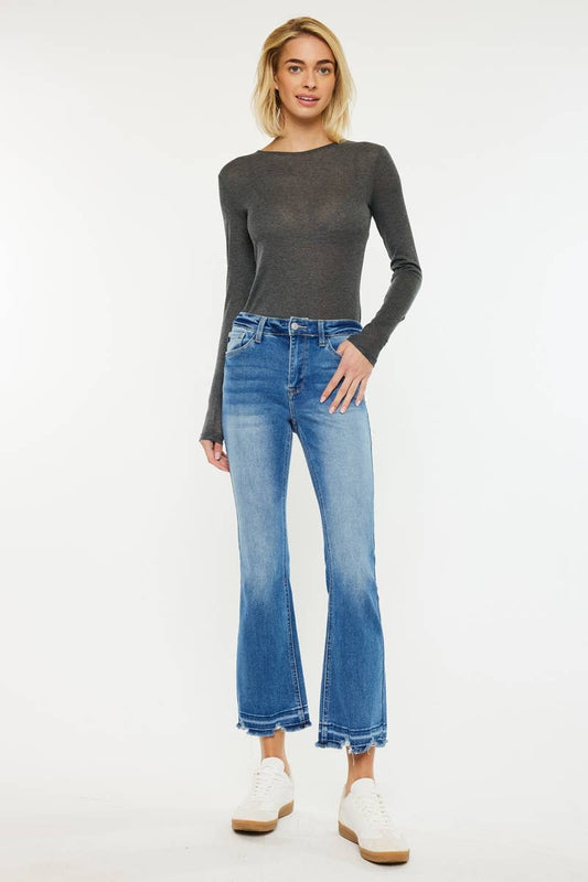 KanCan High Rise Crop Bootcut Denim