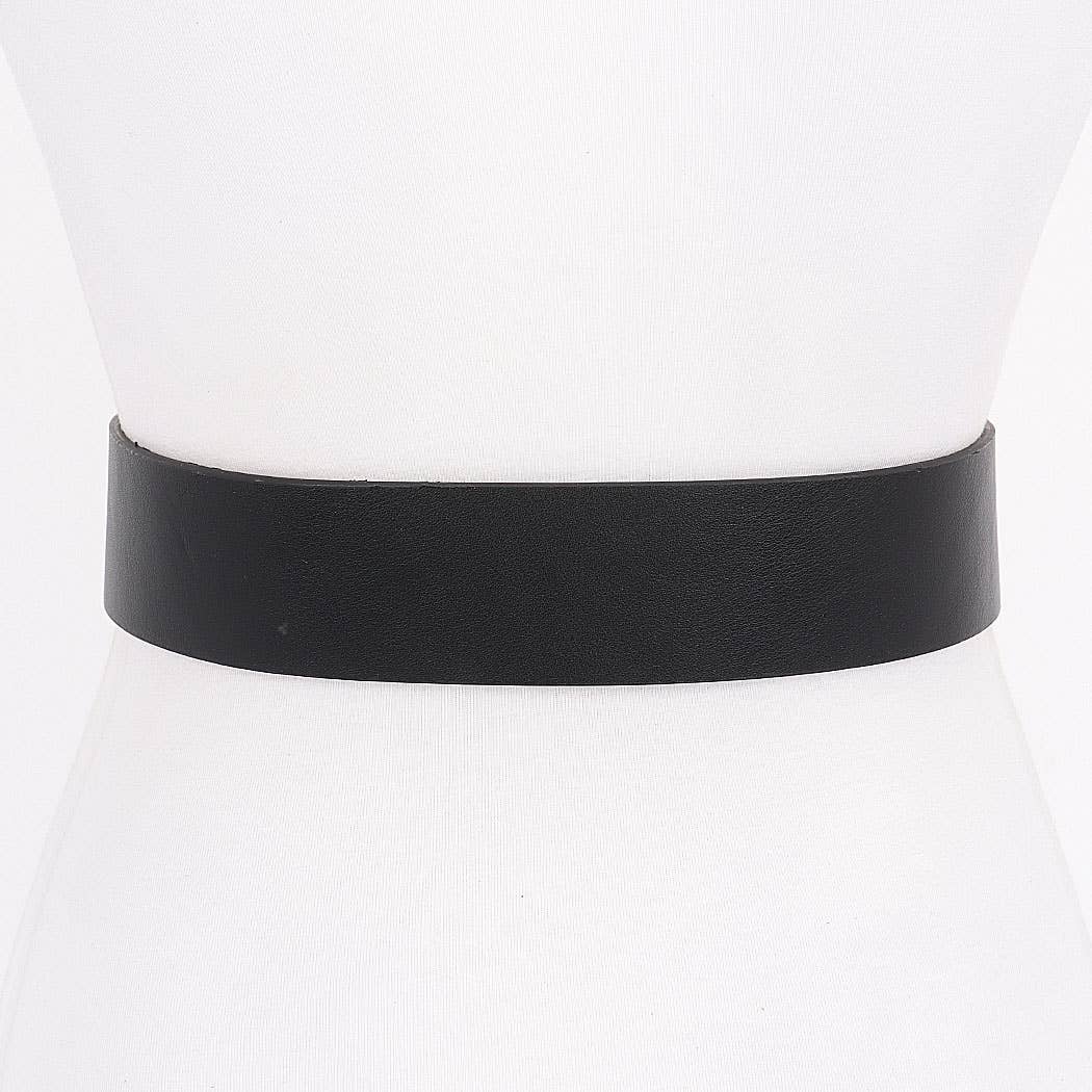 Metal Buckle PU Belt: BK
