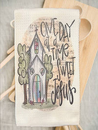 One Day At A Time Sweet Jesus Towel