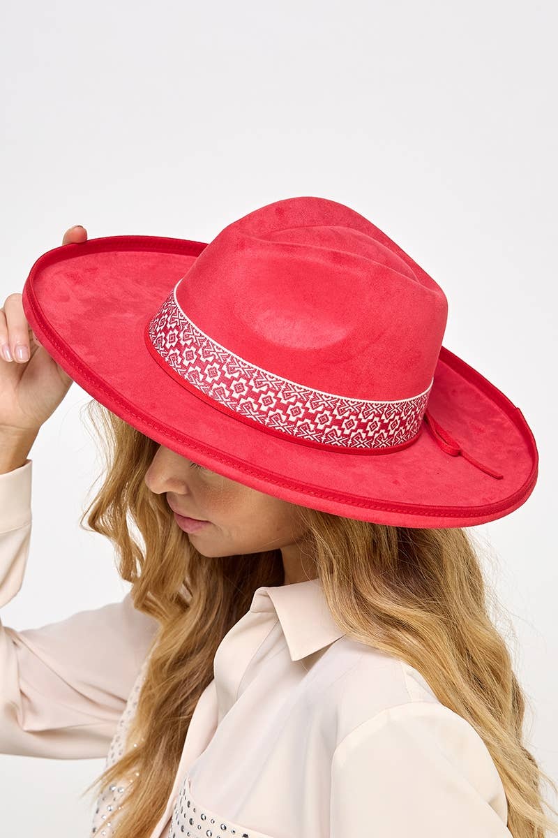 Red Boho Hat