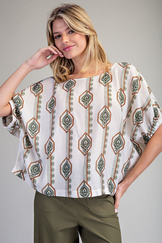 Boho Tile Blossom Top