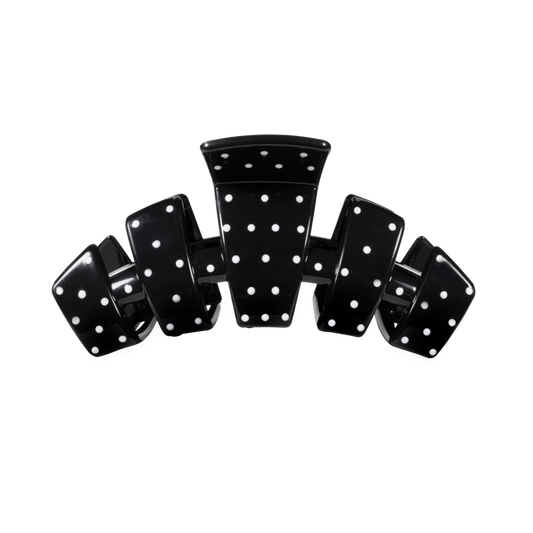 Classic Black Polka Dot Party Medium Claw Clip
