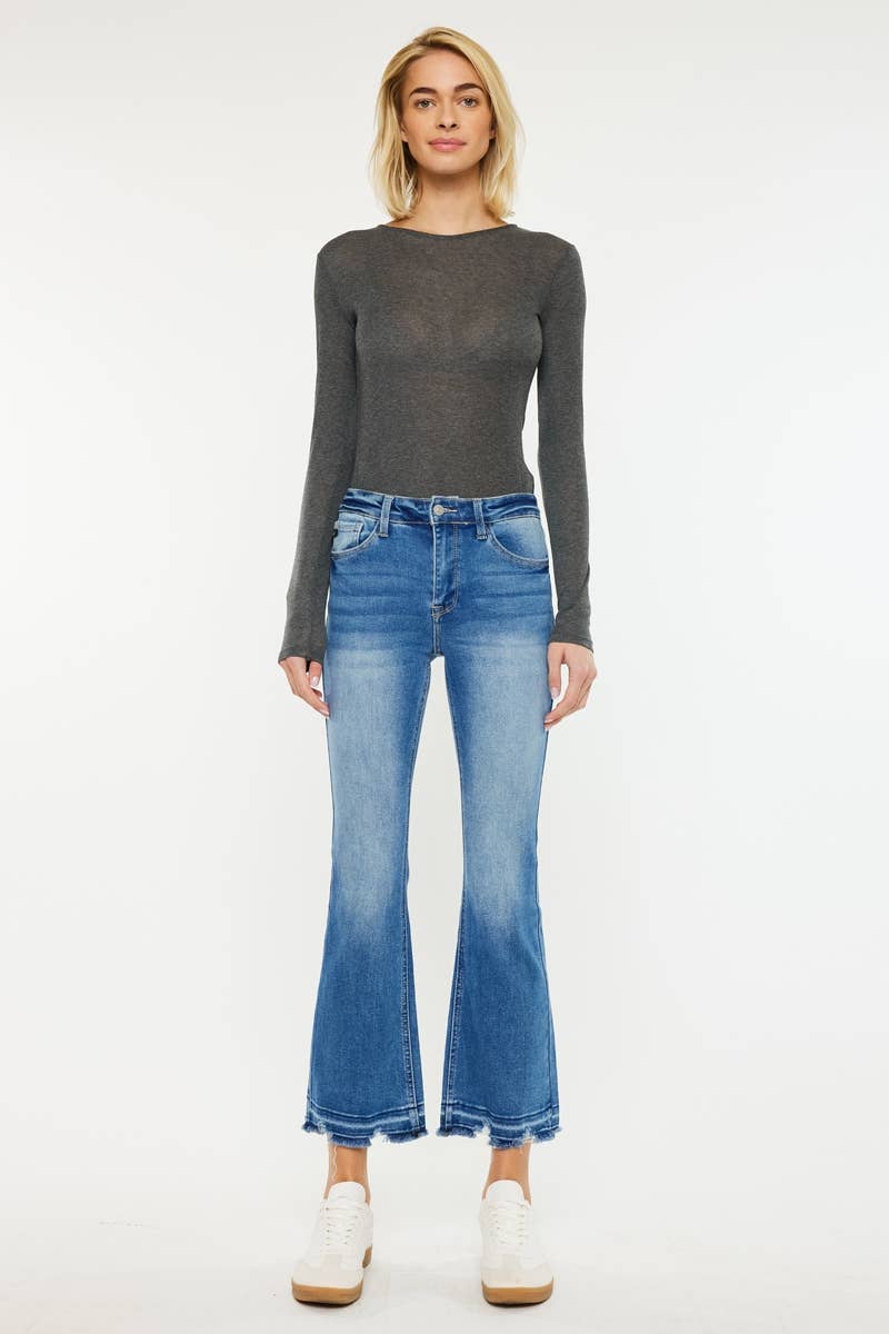 KanCan High Rise Crop Bootcut Denim