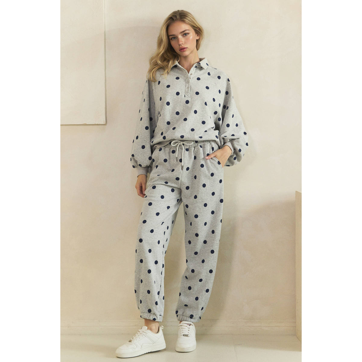 Pretty in Polka Quarter Zip Pullover or Joggers
