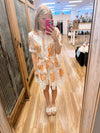 Haley Puff Sleeve Scallop Dress