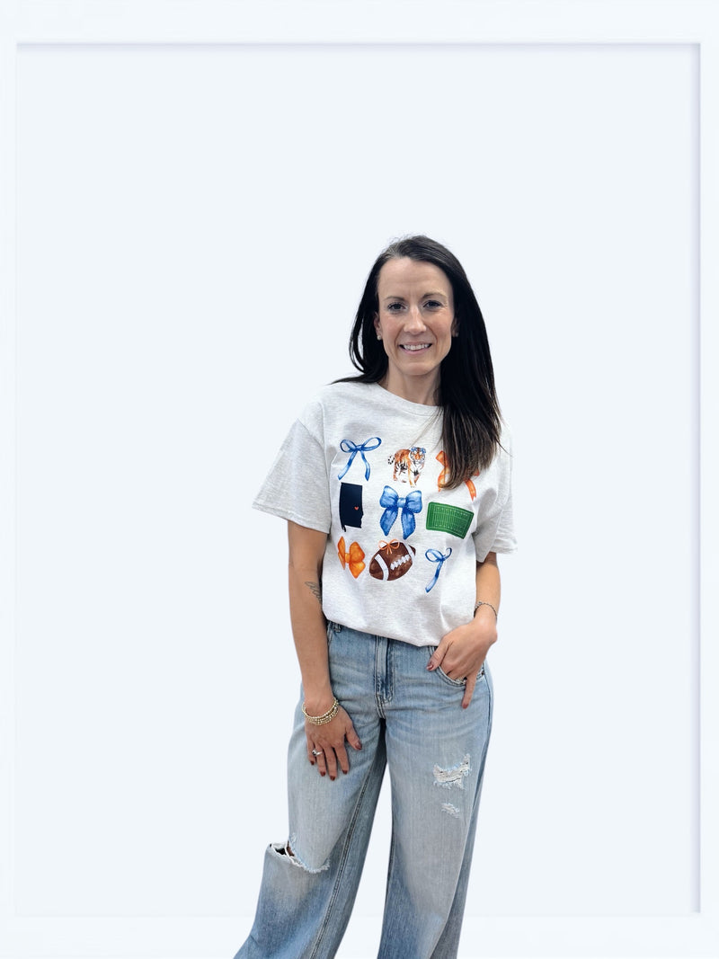 Coquette Football Game Day AU Tee