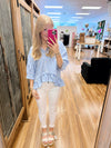 Nicole Striped Button-Down Babydoll Top
