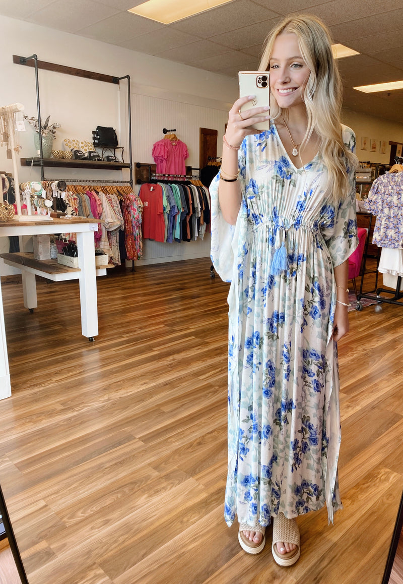 Floral V-Neck Maxi Dress