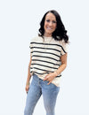 Harper Crew Neck Striped Sweater Vest