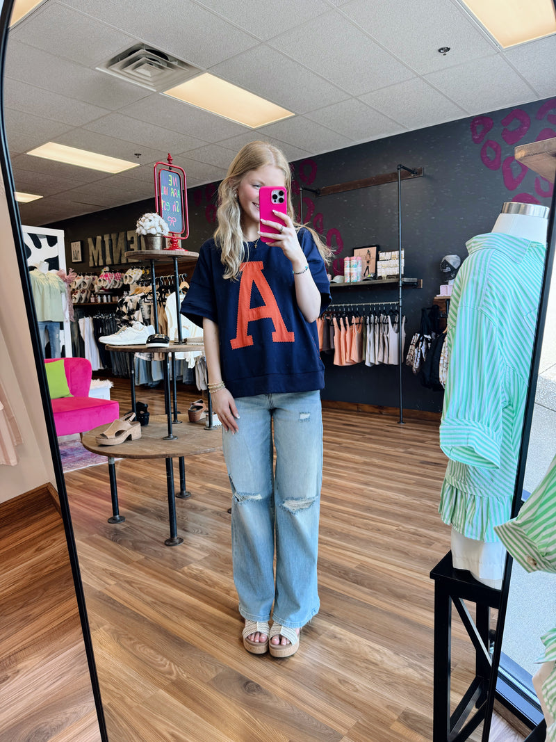 Vintage Short-Sleeve AU/AL Top