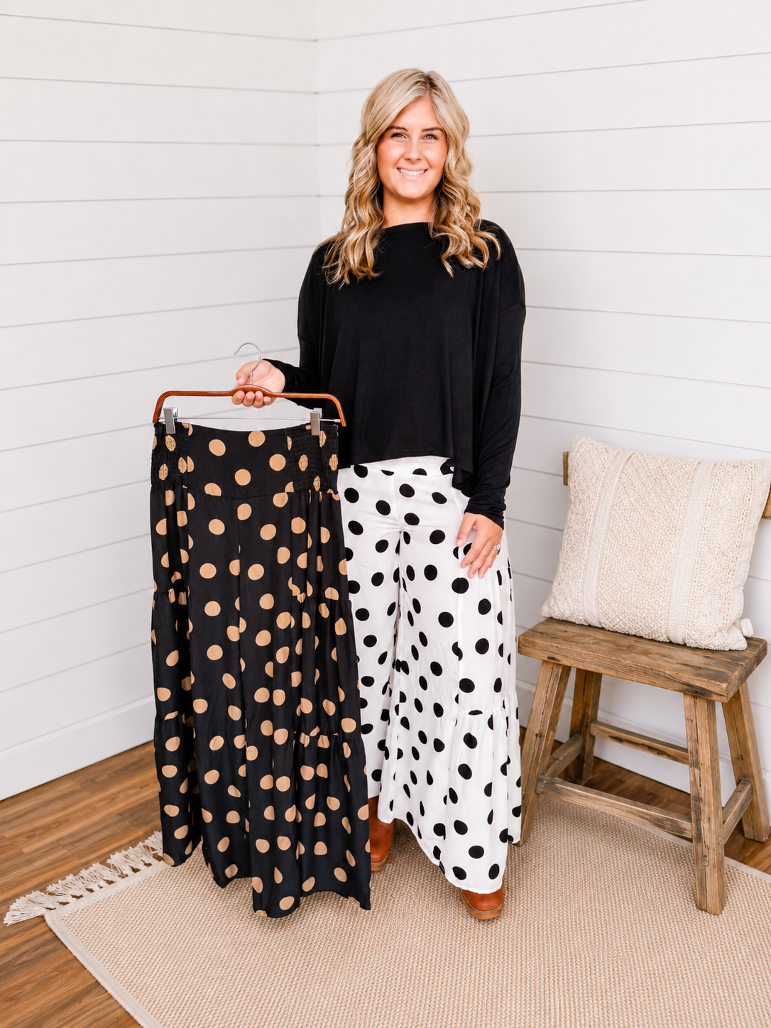 Chic in Dots Pants Two Colors!