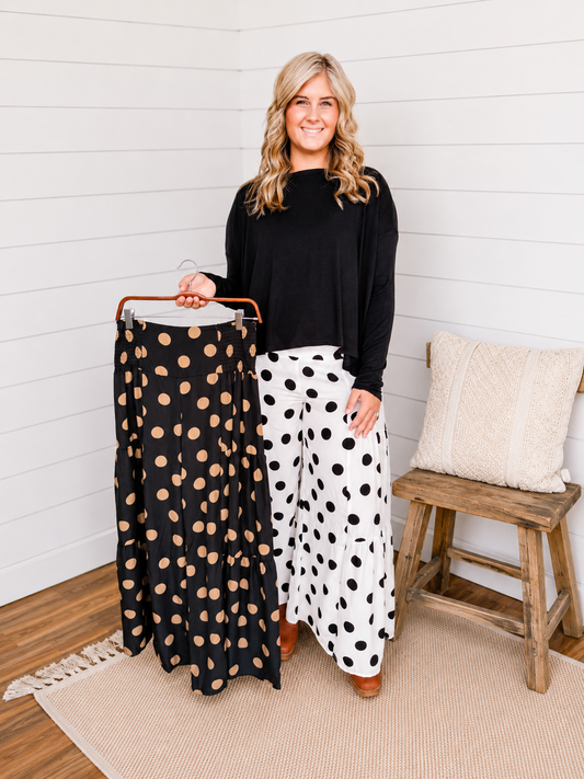 Chic in Dots Pants Two Colors!