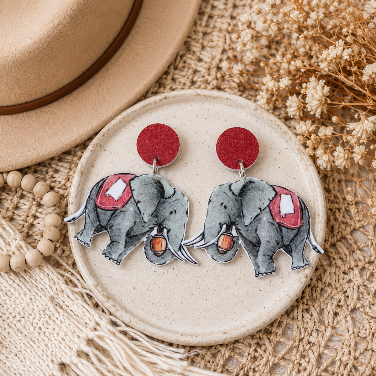 Elephant Acrylic Earrings