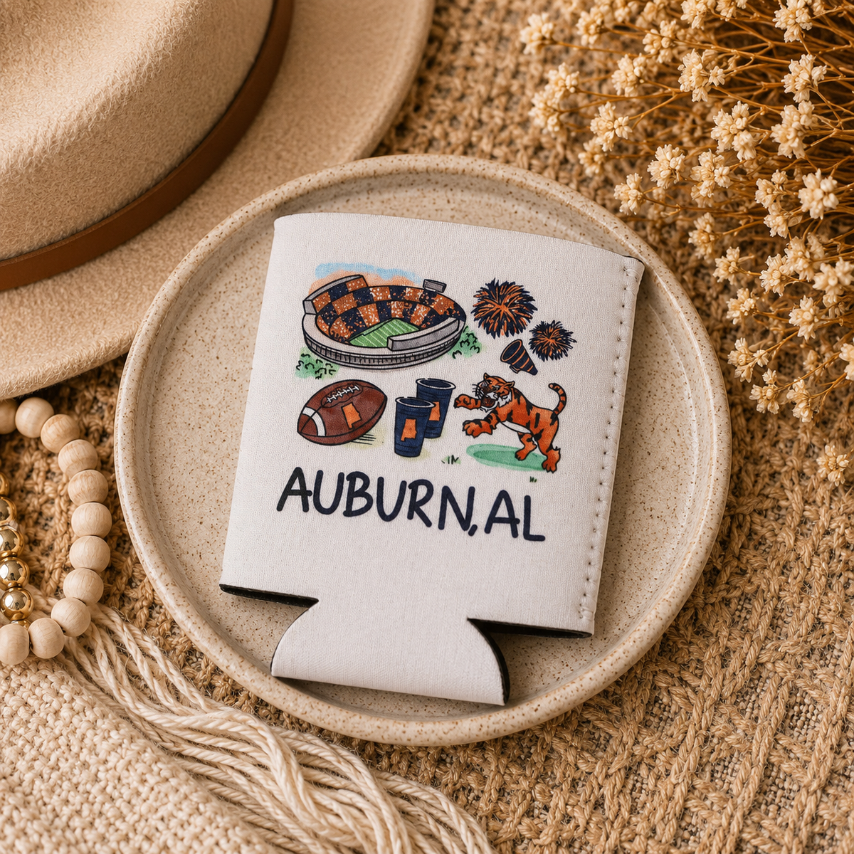 Auburn Alabama Icons Can Cooler