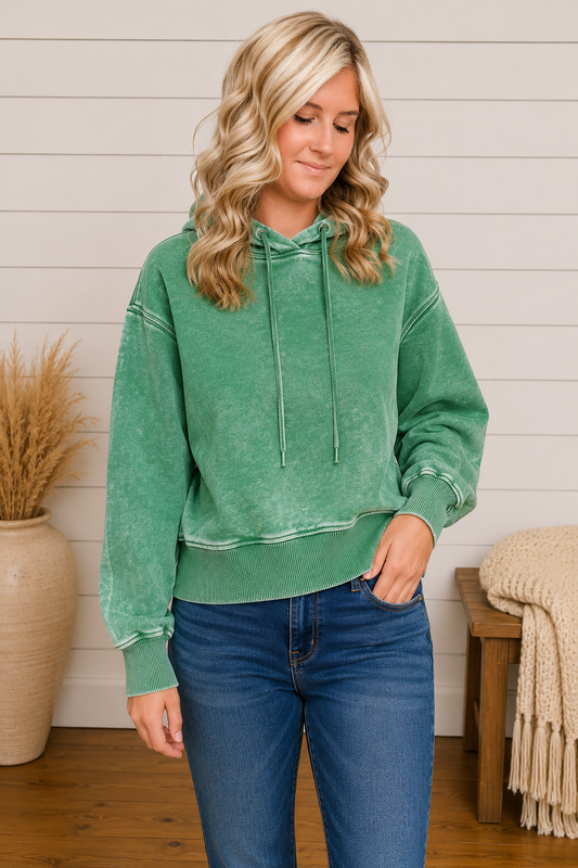 Vintage Acid Wash Hoodie Two Colors!