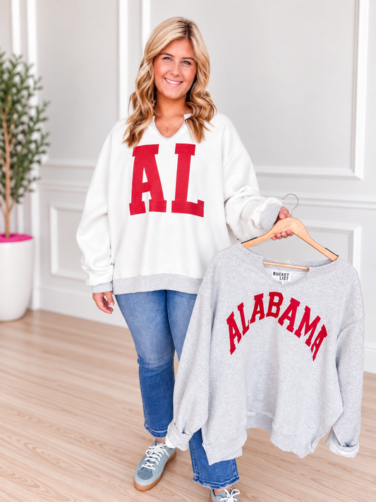 Alabama/AL Reversible Oversized Pullover