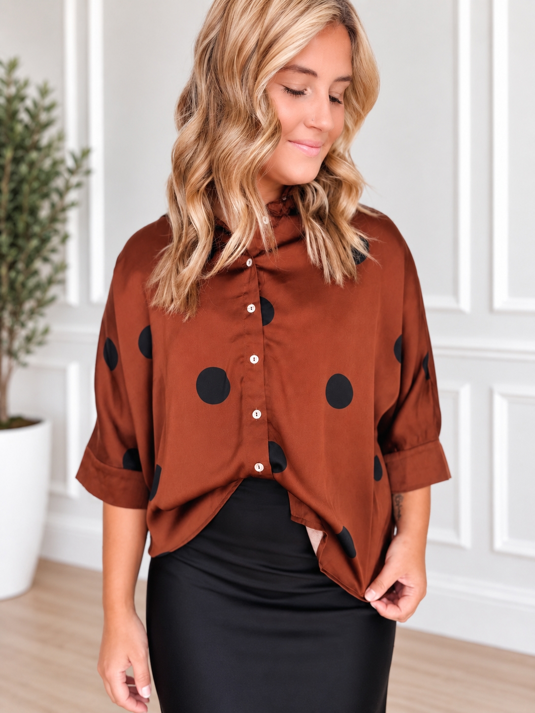 Espresso Polka Top