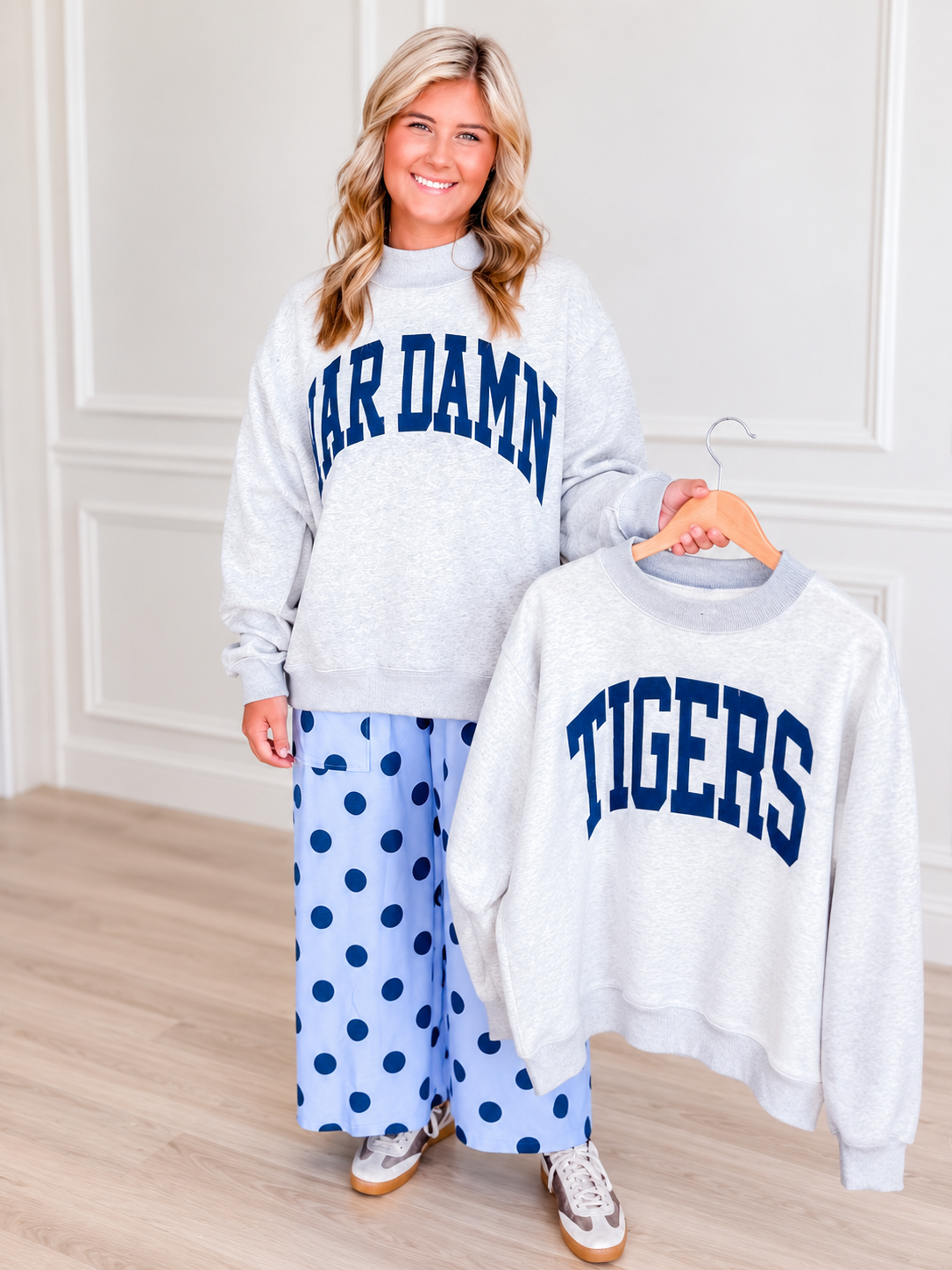 War Damn & Tigers Reversible Mock Neck Sweatshirt