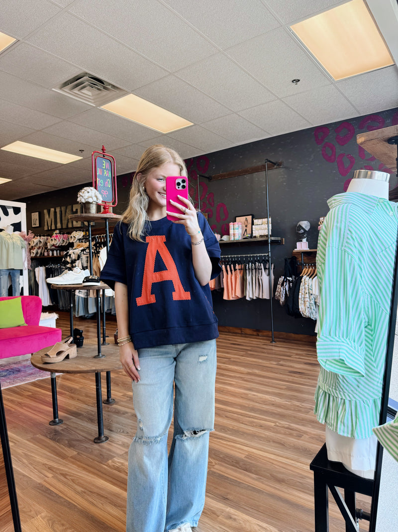 Vintage Short-Sleeve AU/AL Top