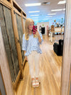 Nicole Striped Button-Down Babydoll Top