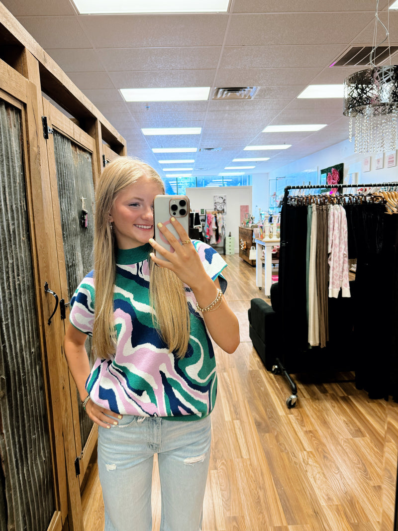 Noelle Marble Sweater Vest