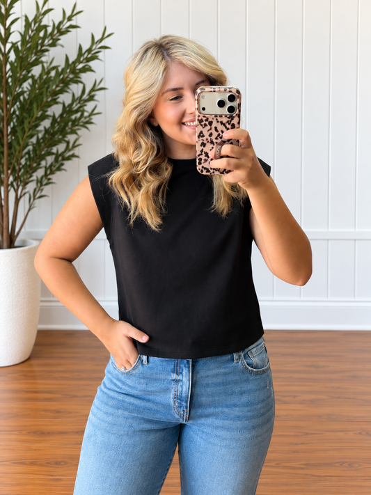 Black Naturally Chic Top