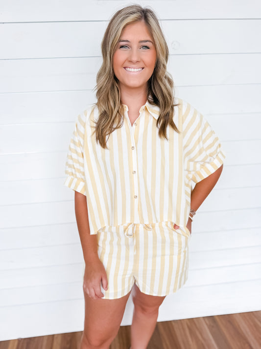 Lemon Drop Stripe Set