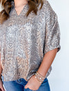 Urban Glam Metallic Top