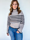 Timeless Taupe Stripe Sweater