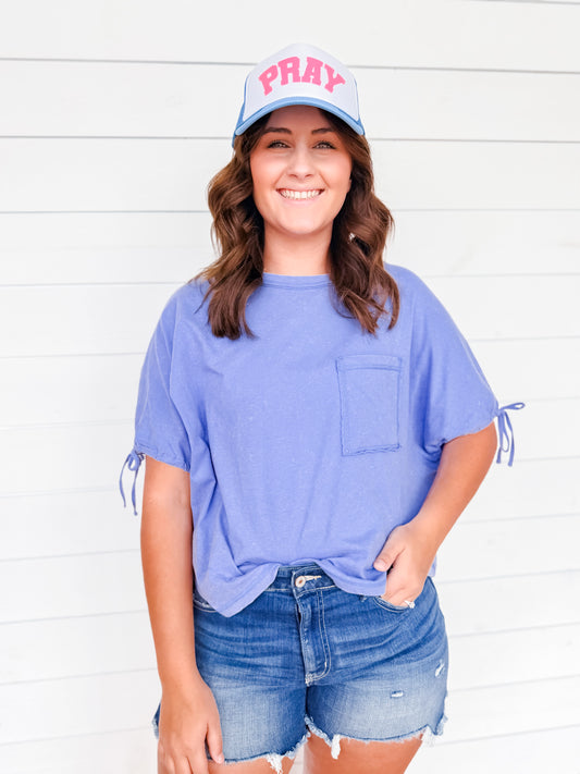 Washed Indigo Charm Top