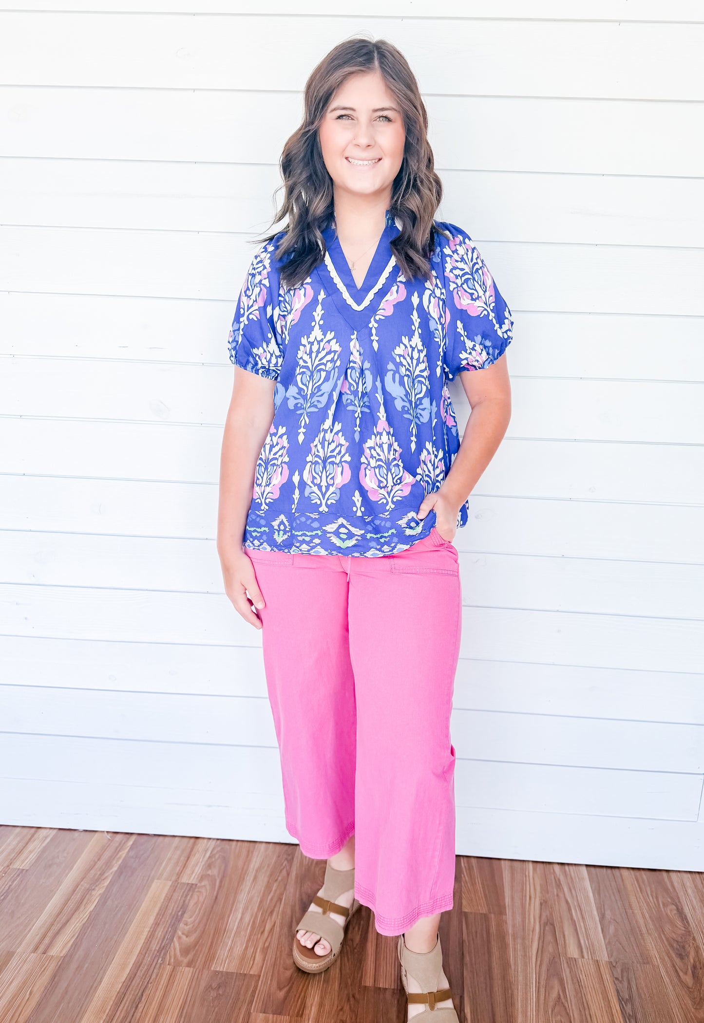 Blue Skies Boho Top
