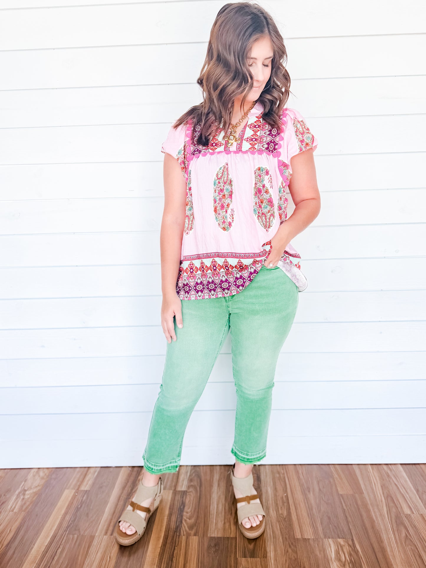 Peony Petals Smocked Top
