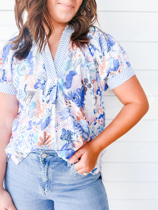 Boho Bay Mix Print Top