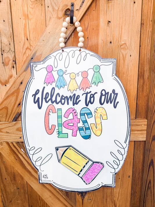 Bright Bloom "Welcome to Our Class" Hanger + Mini