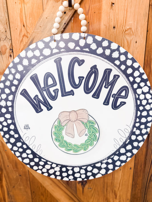 Black and White Dot Door Hanger