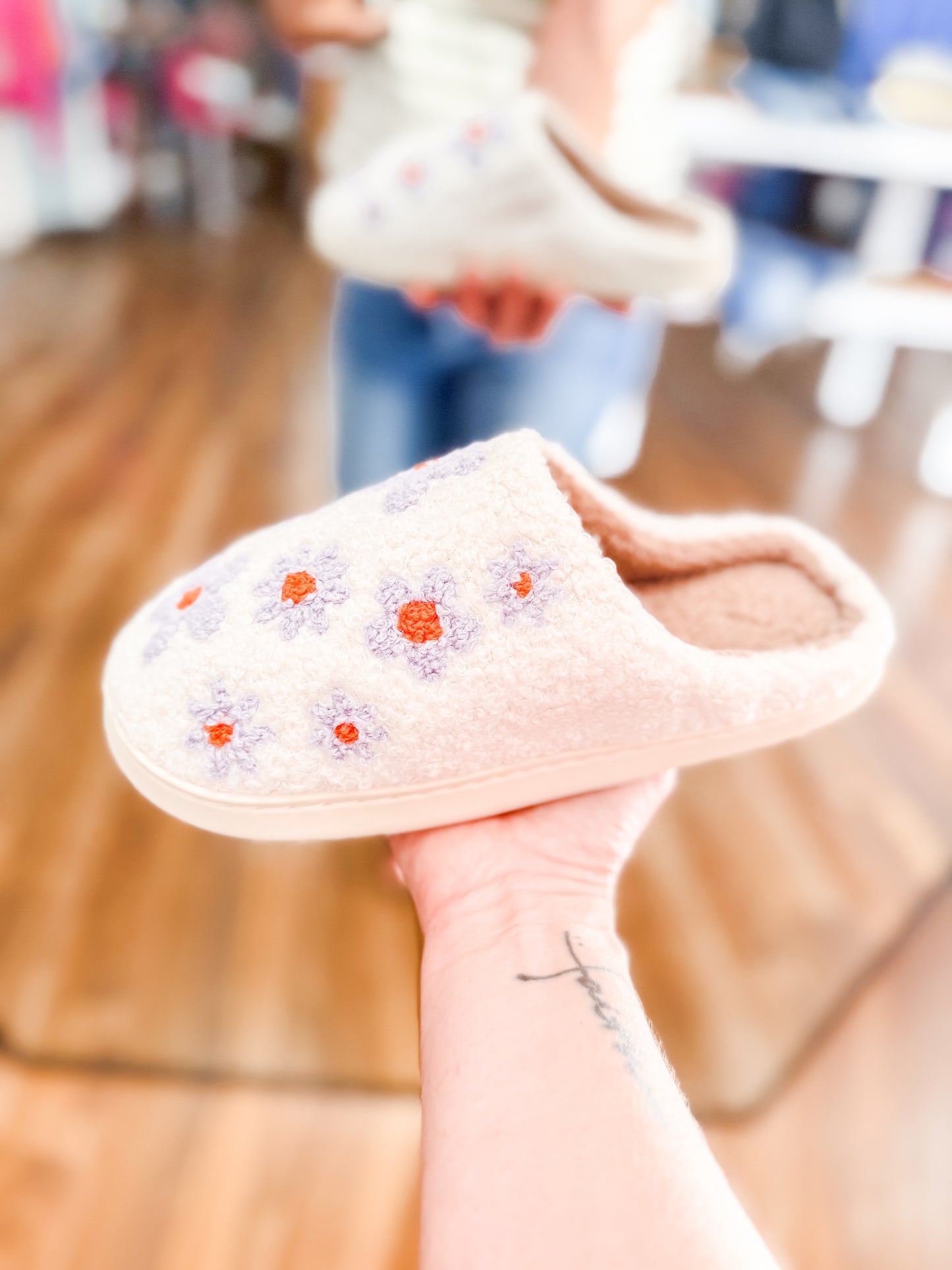 Floral Lavender Slippers