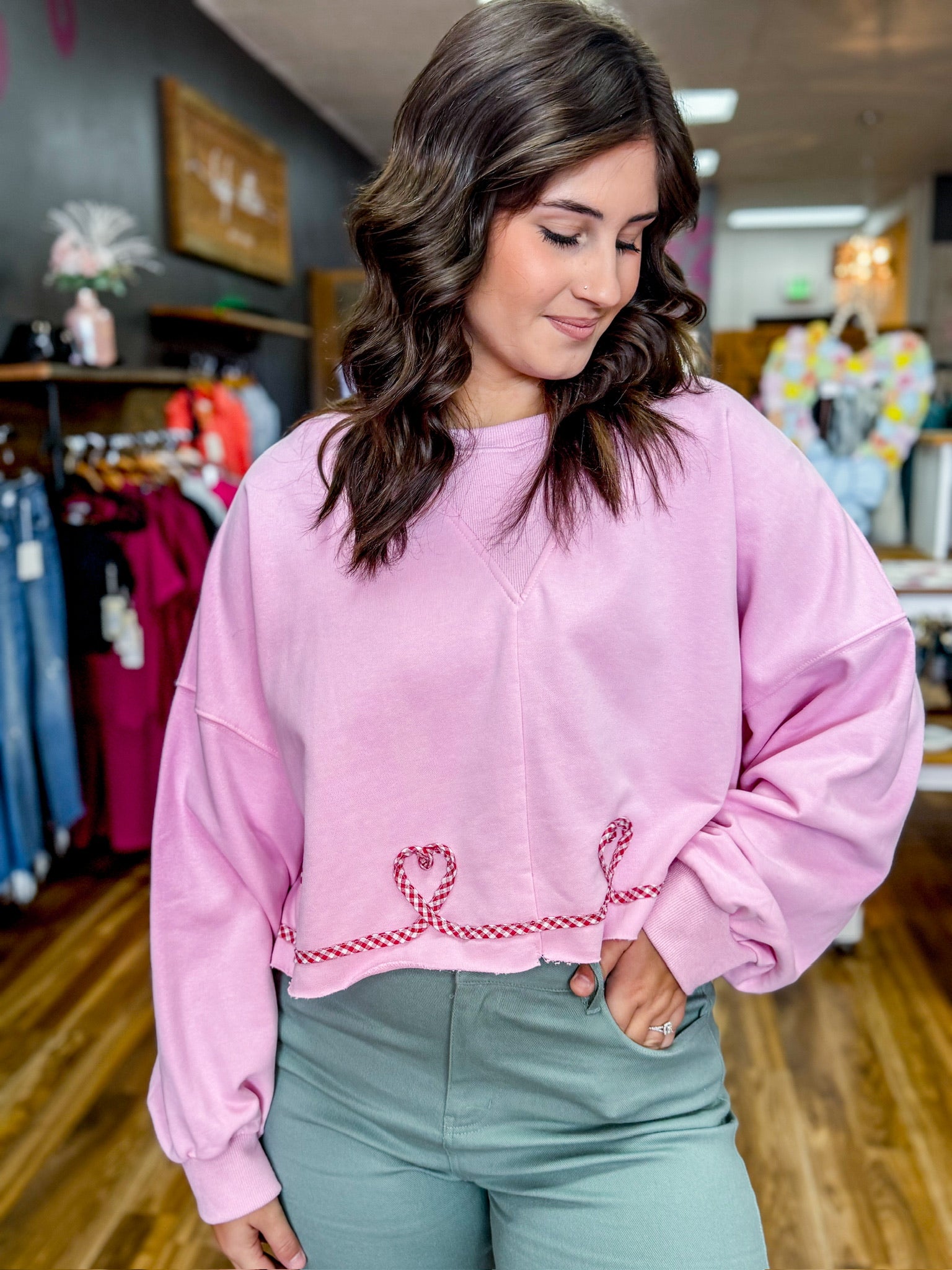 XOXO Gingham Crop Top