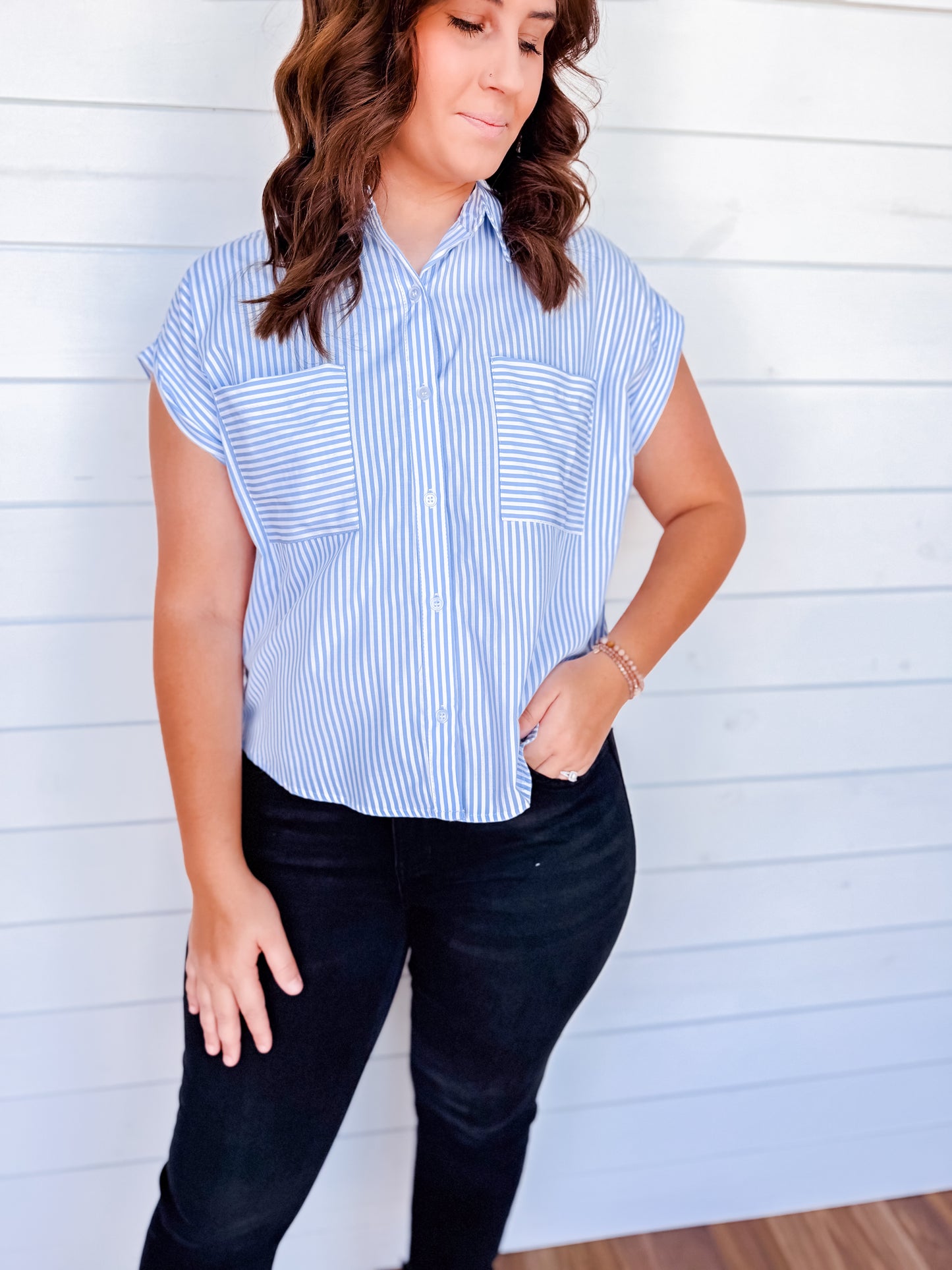 Fresh Start Striped Shirt Two Colors!
